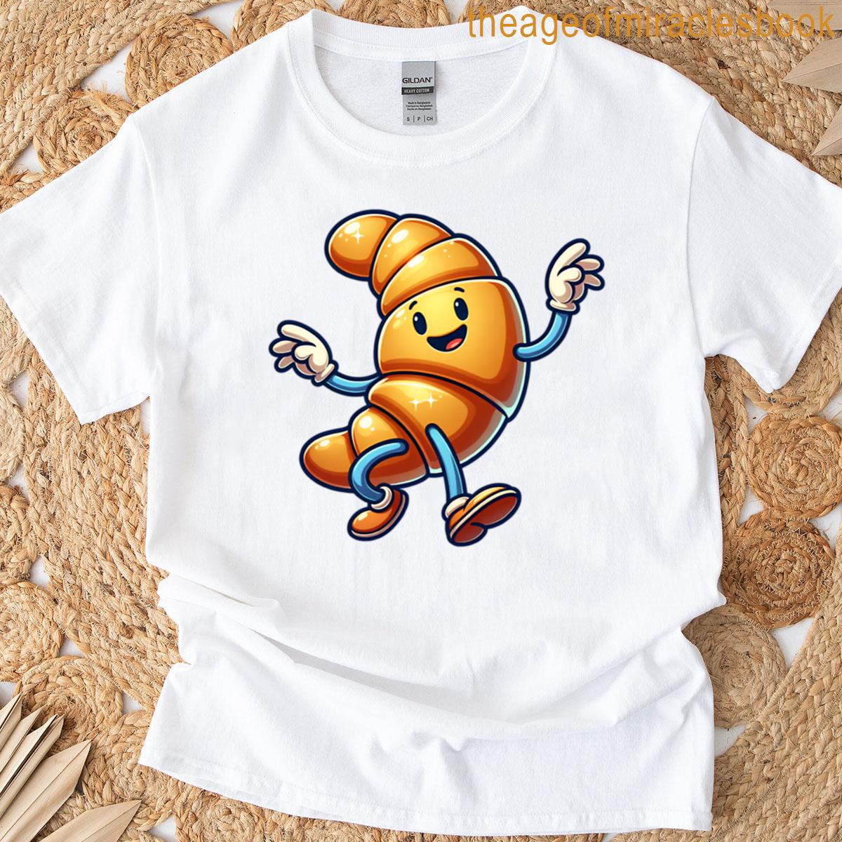 Dancing Croissant Art T-shirt