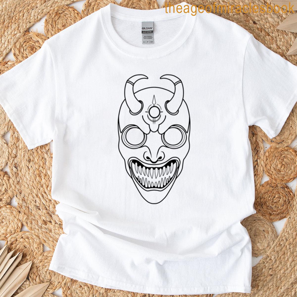 Horror Mask Black Line Third Eye 13-d T-shirt