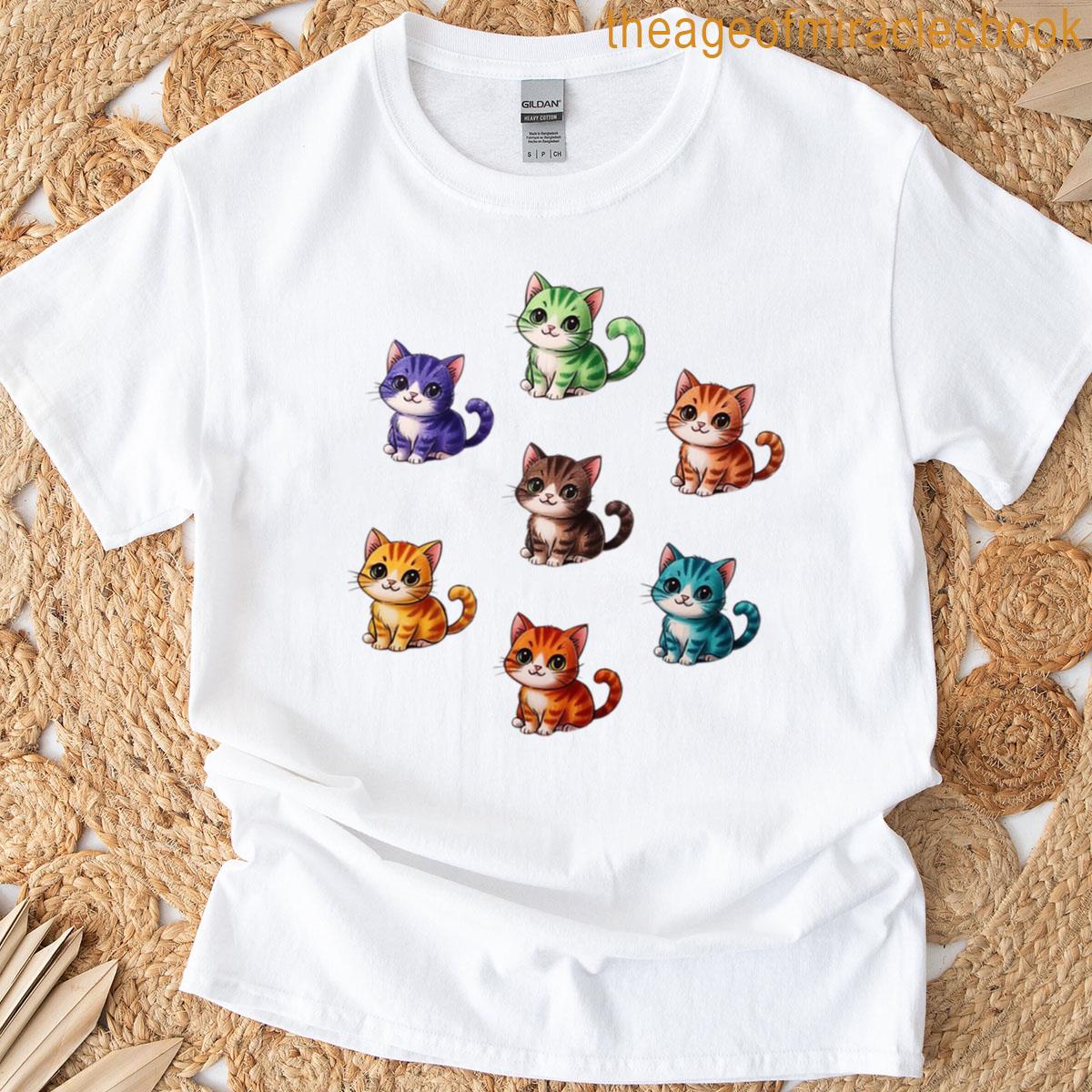 Many Colorful Cats T-shirt