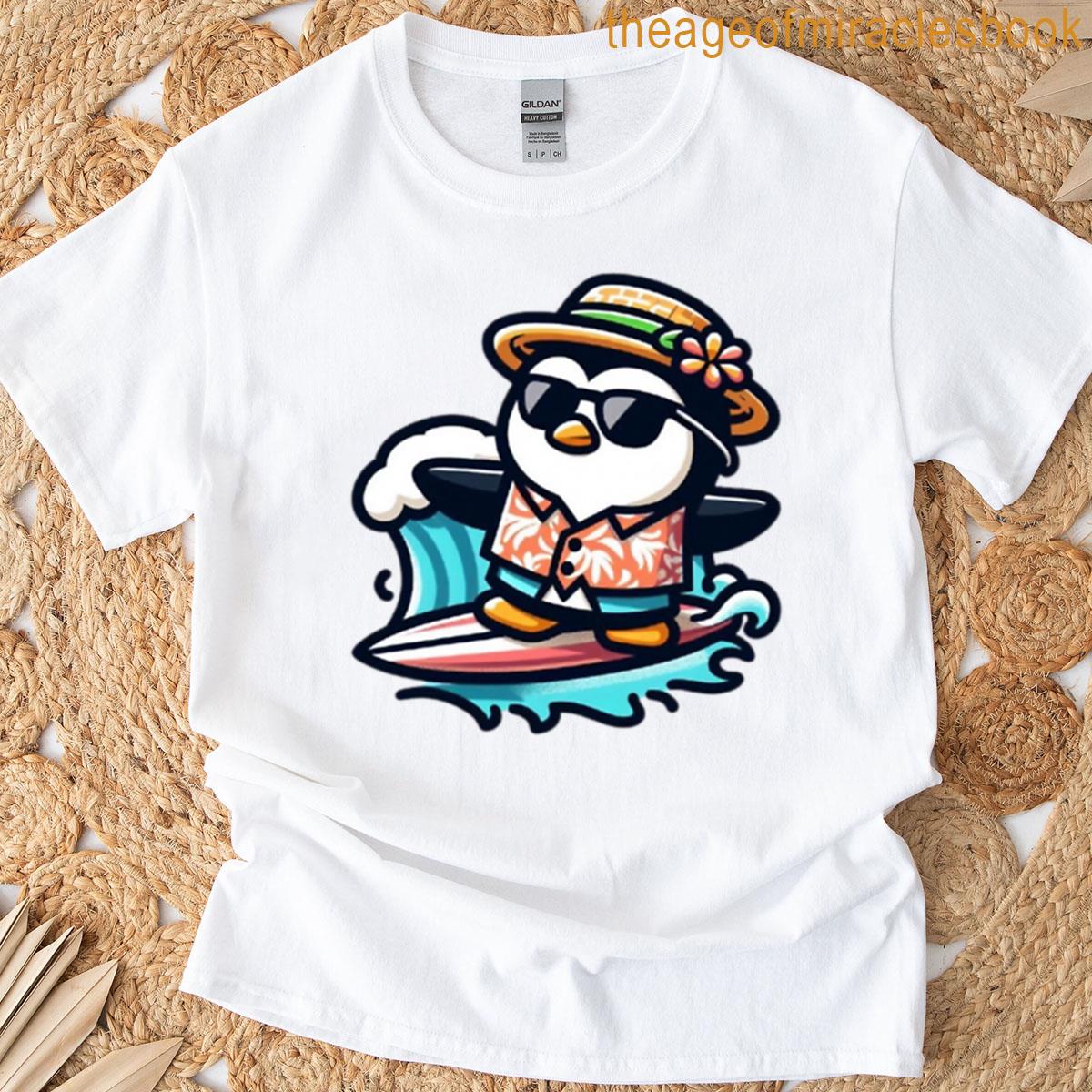 Penguin Surfing Oversized T-shirt
