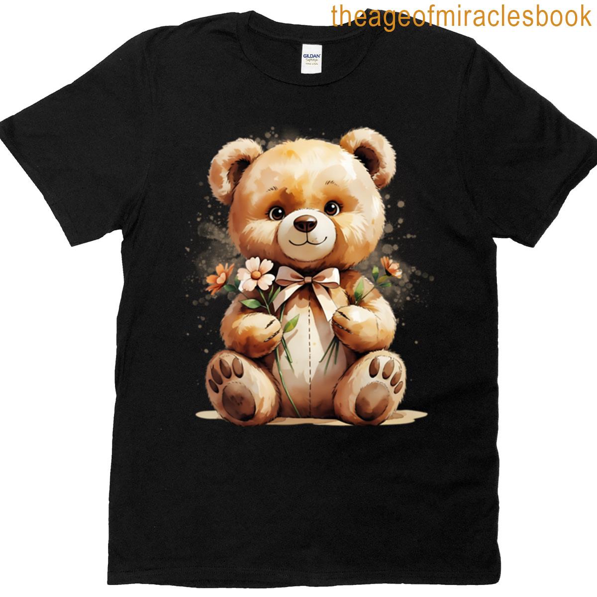 Teddy Bear With Flowers T-shirt