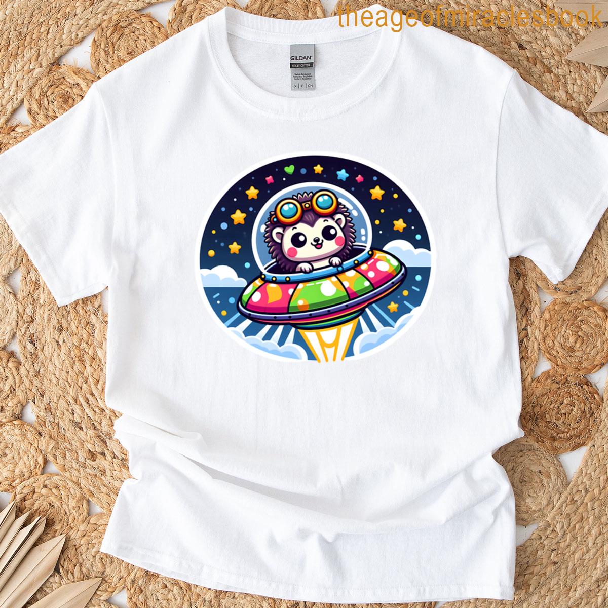 Ufo Kawaii Hedgehog T-shirt