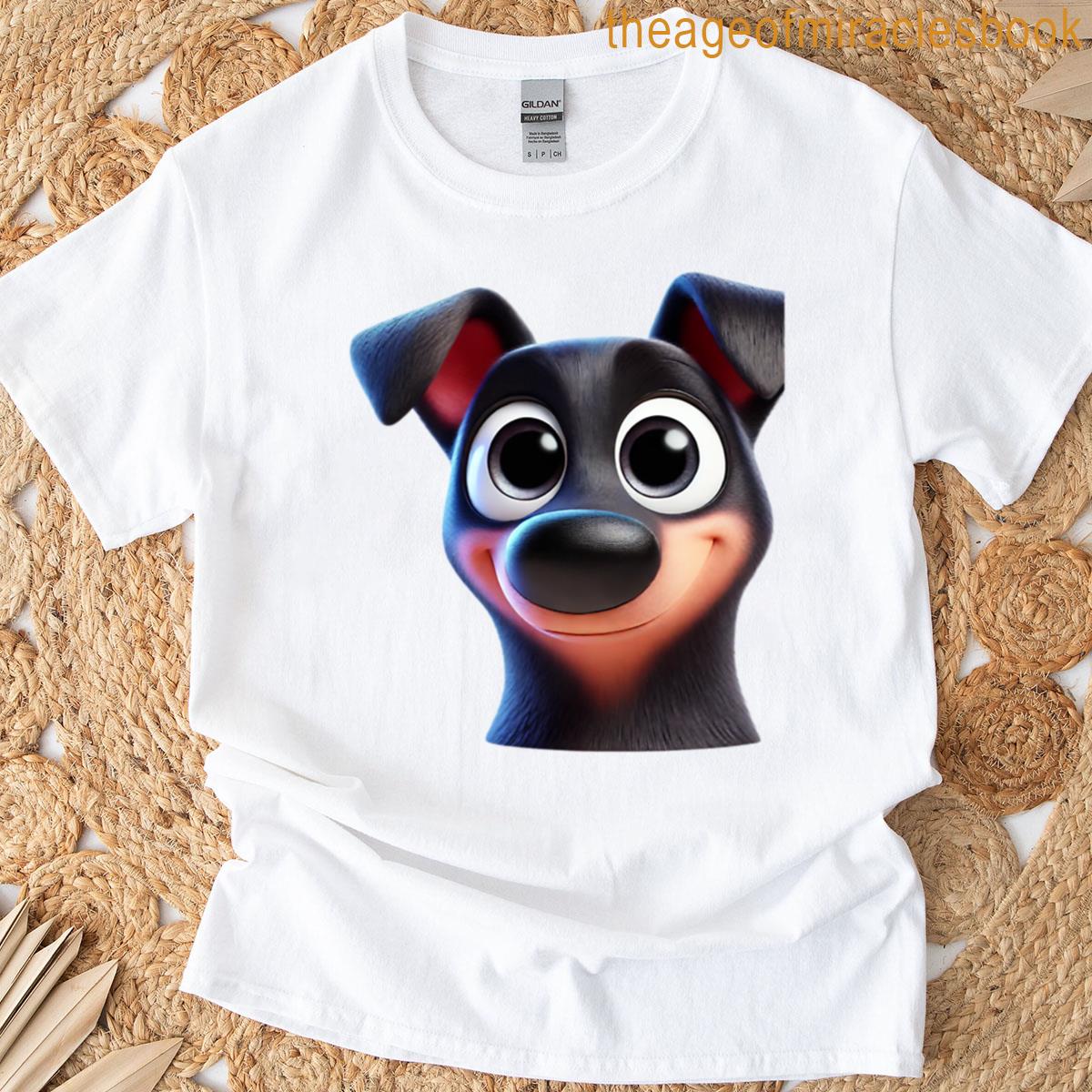 Adorable Black German Shepherd Head Oversized T-shirt