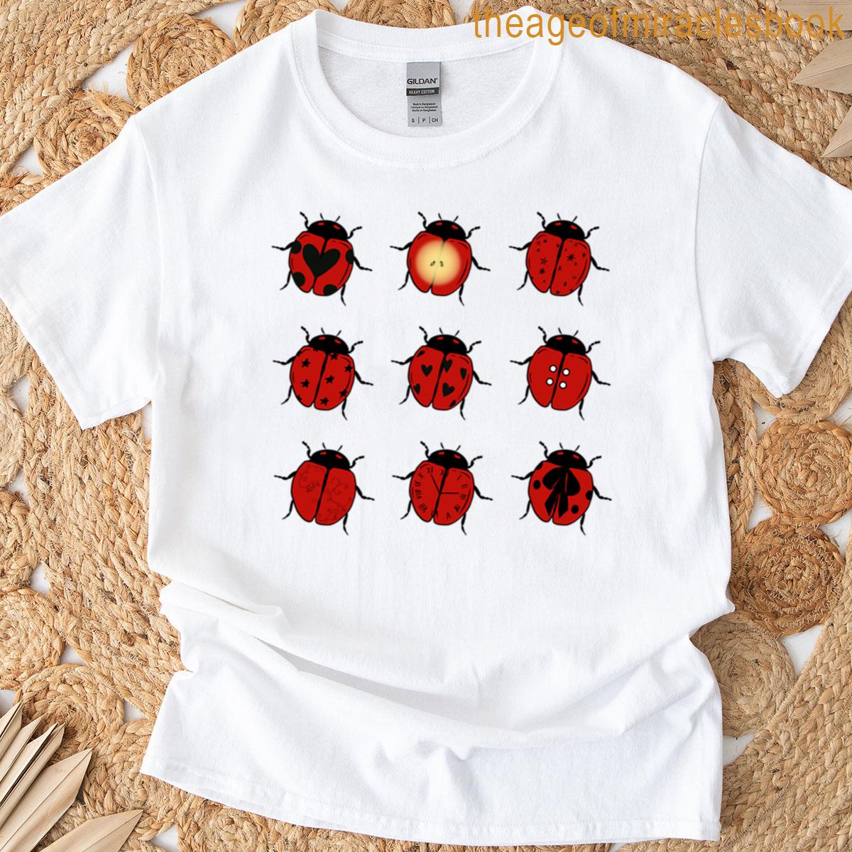 Aesthetic Ladybug Drawing T-shirt