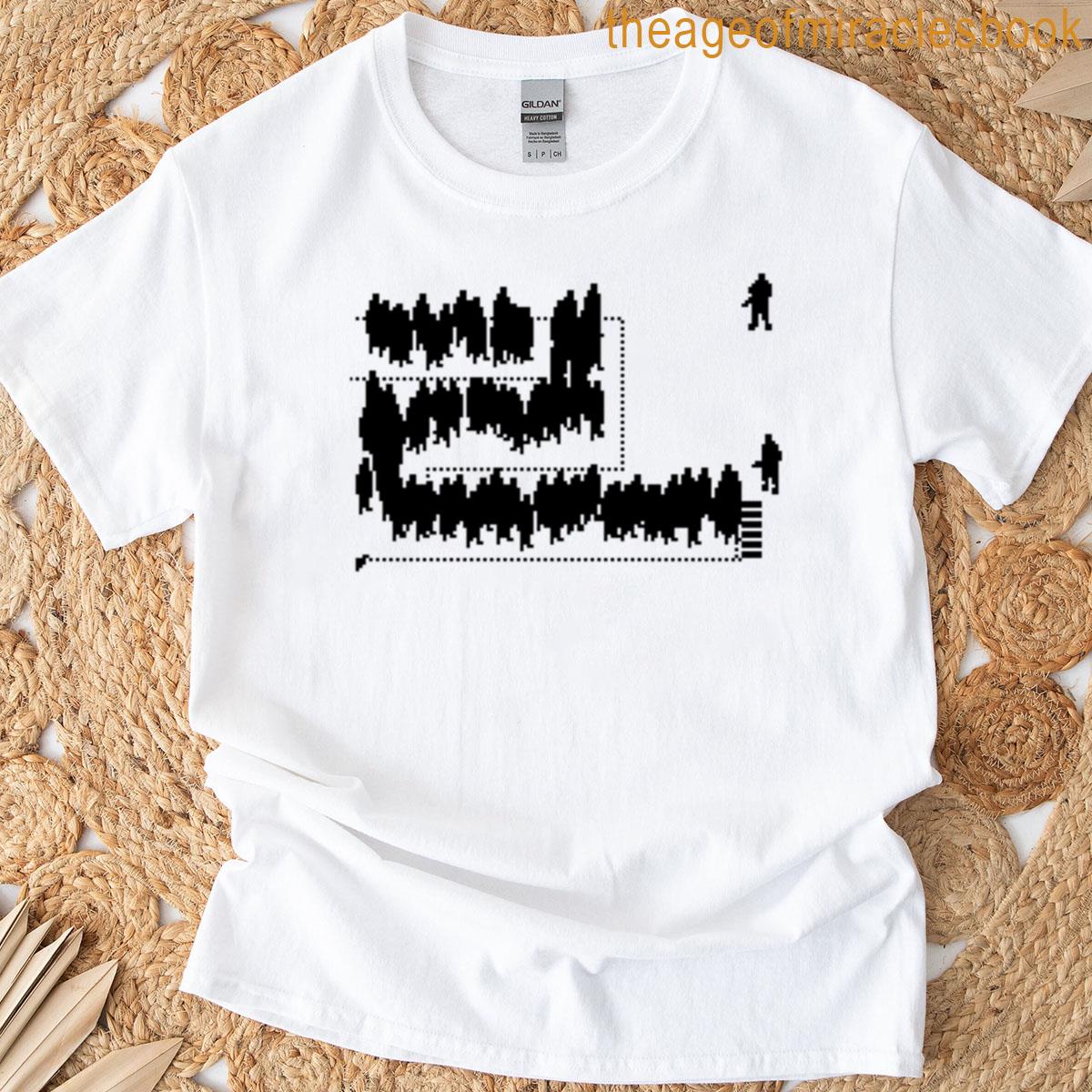 Papers Please Queue Pixel Art T-shirt