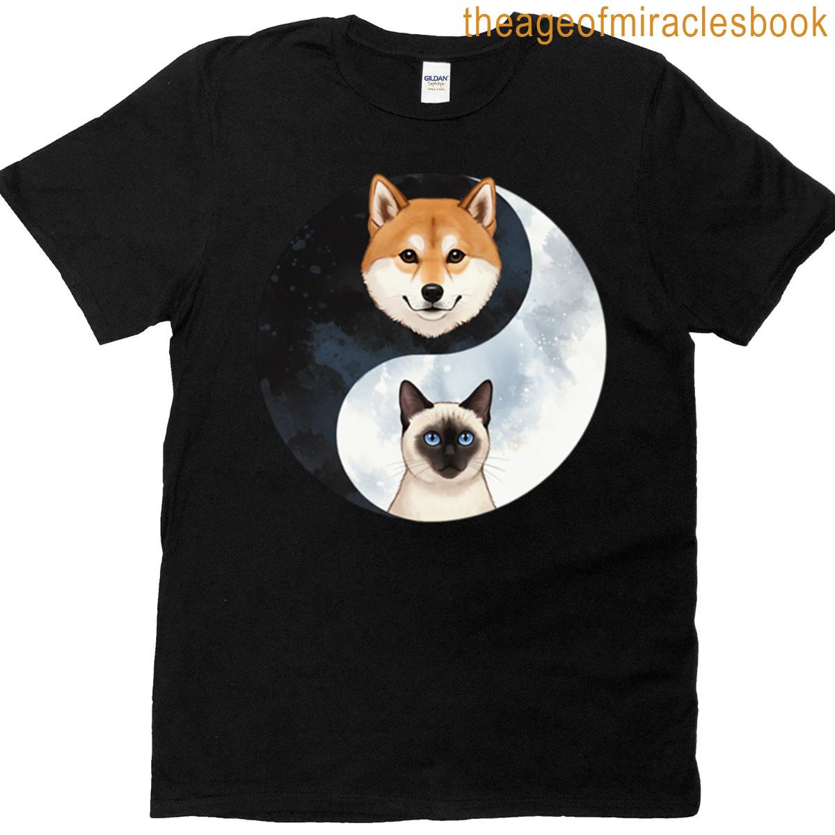 Yin Yang Dog Cat Harmony T-shirt
