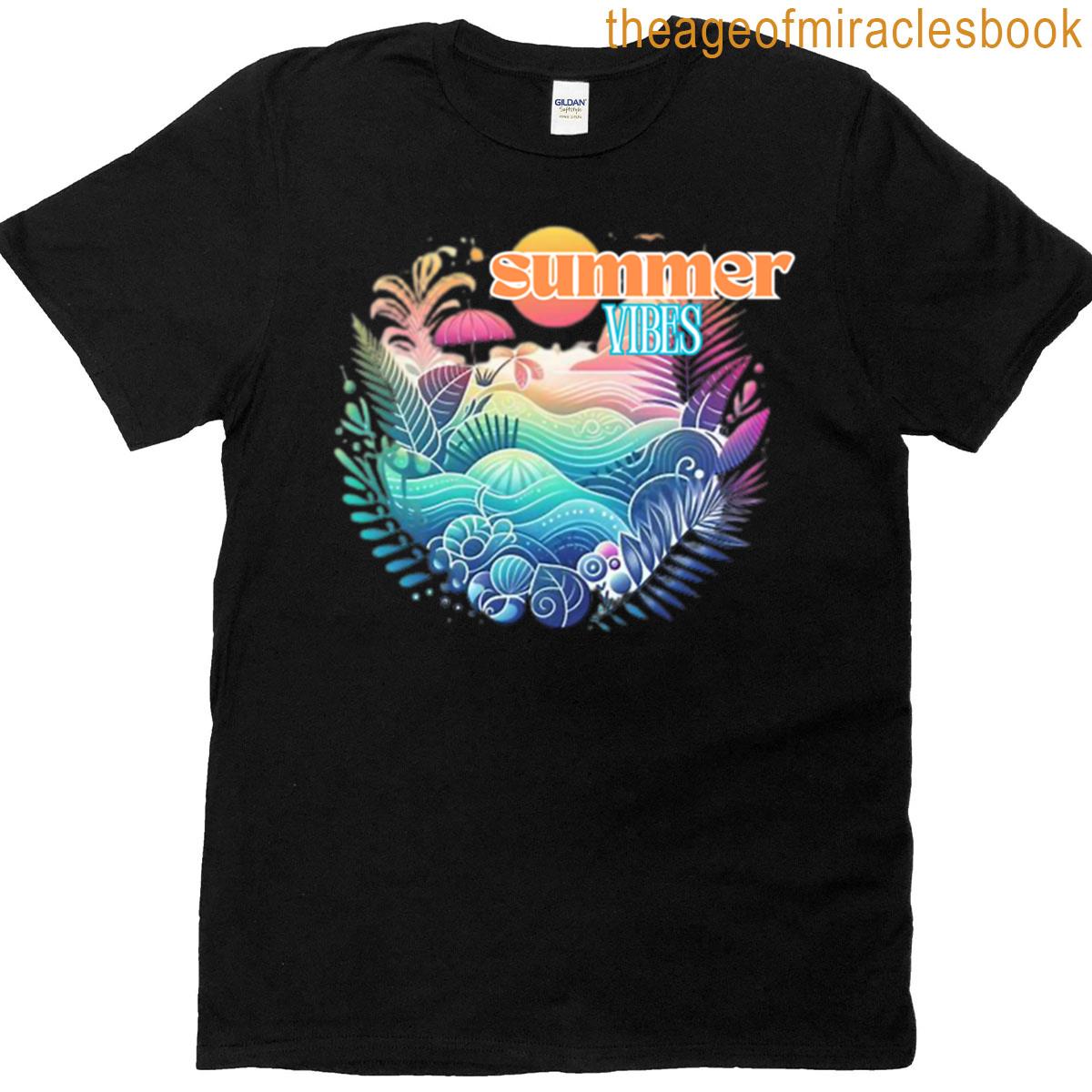 Gradient Summer Vibes Oversized T-shirt