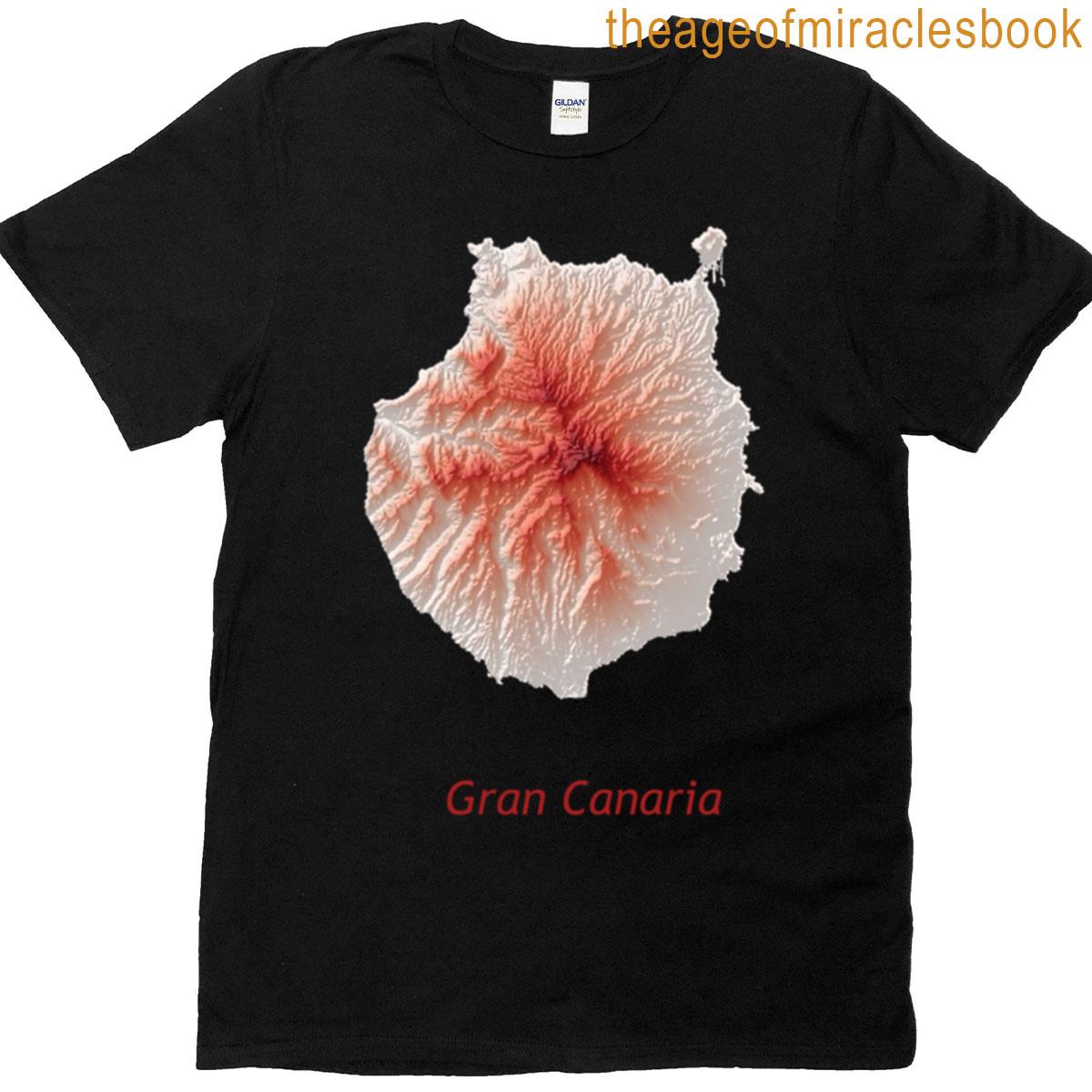 Gran Canaria Elevation Map T-shirt