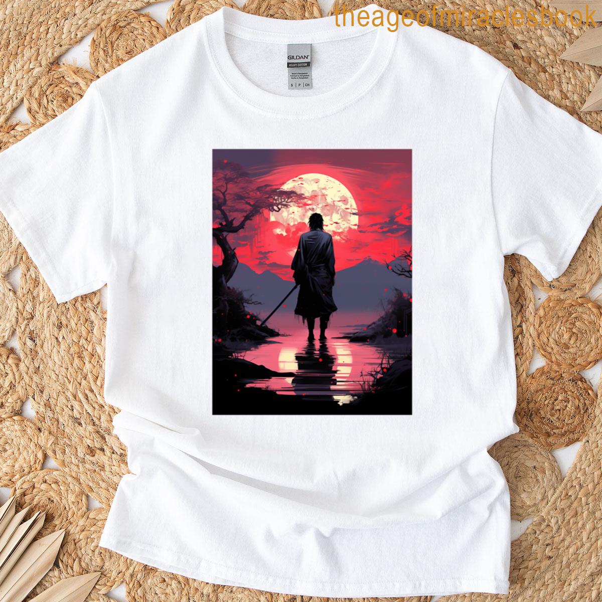 Samurai At Sunset Premium T-shirt