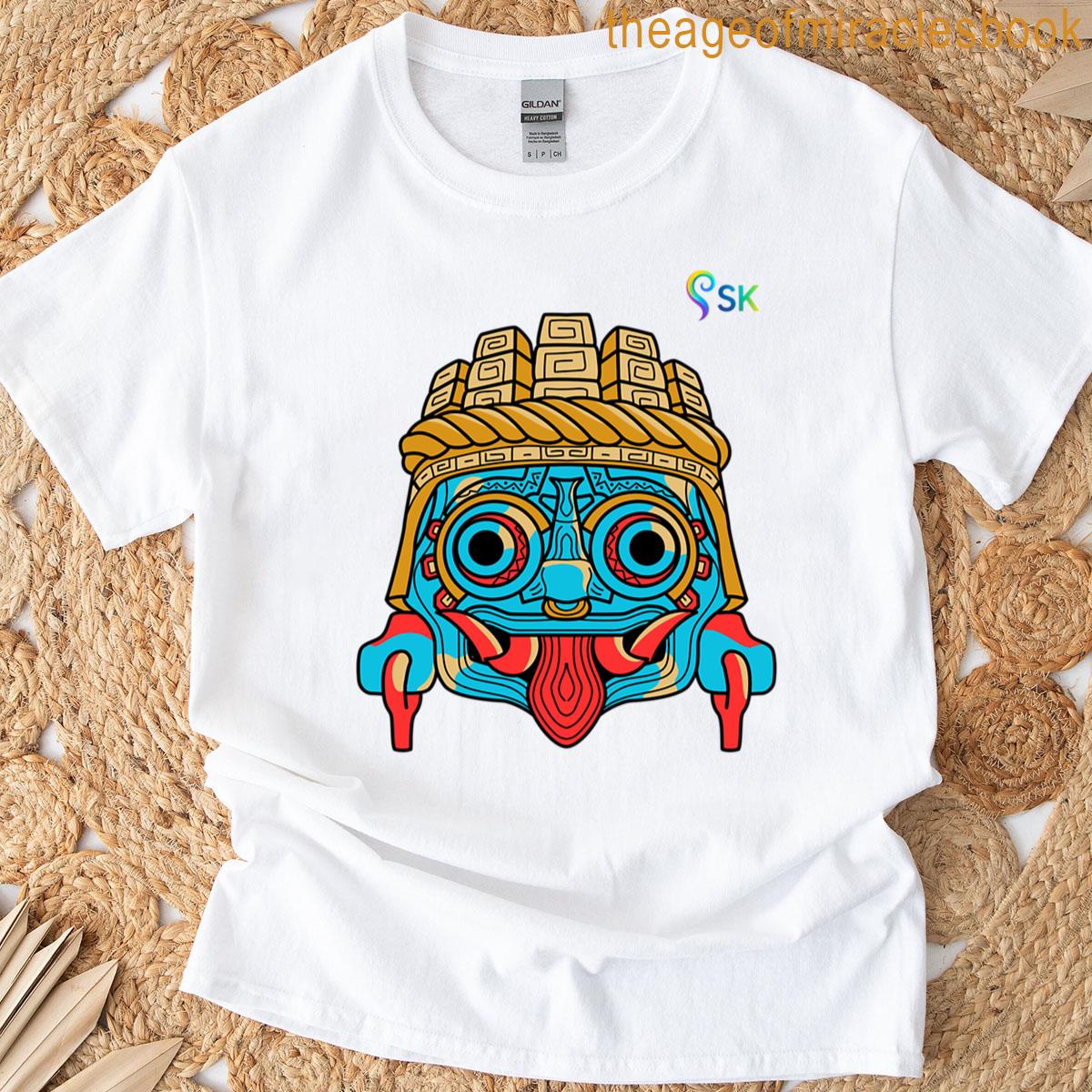 Tlloc Mask Illustration T-shirt