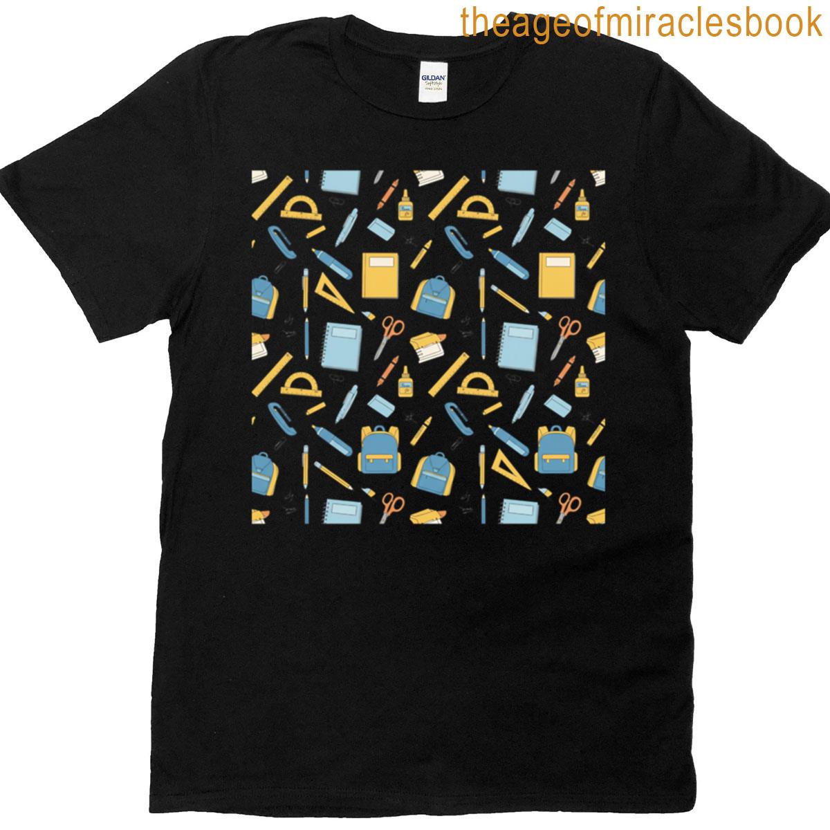 Back To School Cute School Pattern For Your Product T-shirt