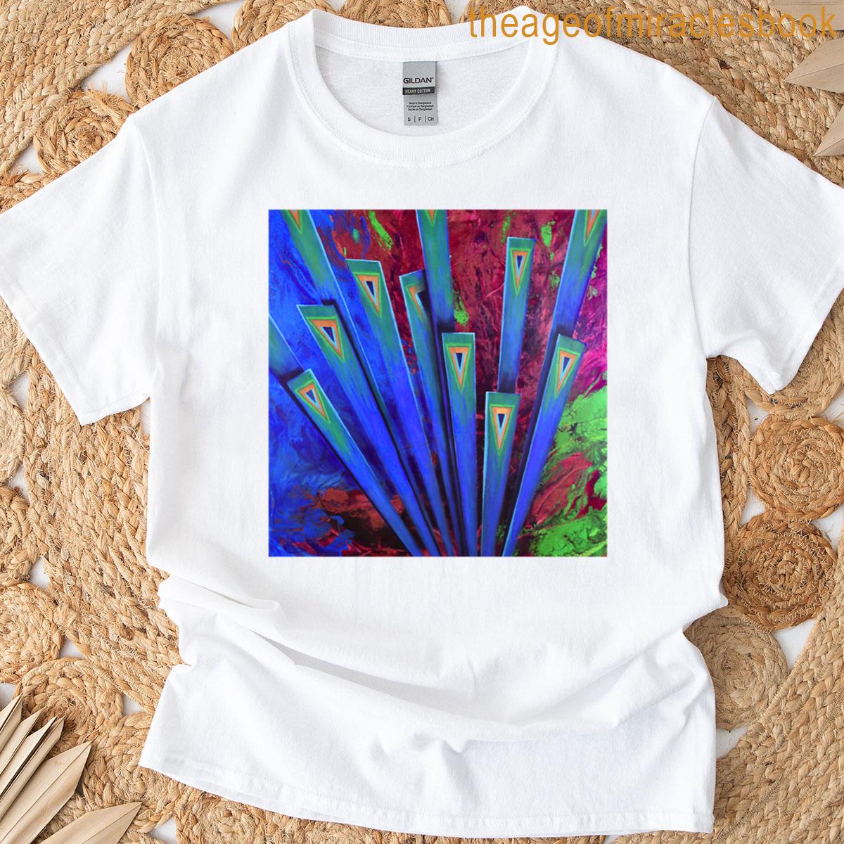 Geometric Splendor – Peacock Tail T-shirt