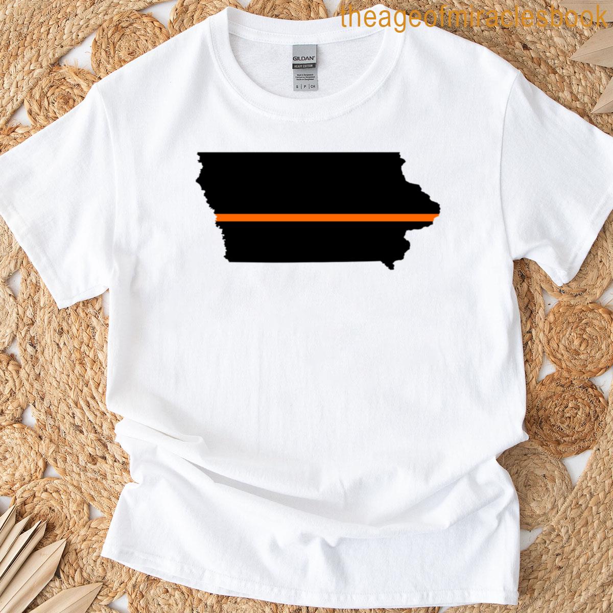 Iowa Thin Orange Line T-shirt