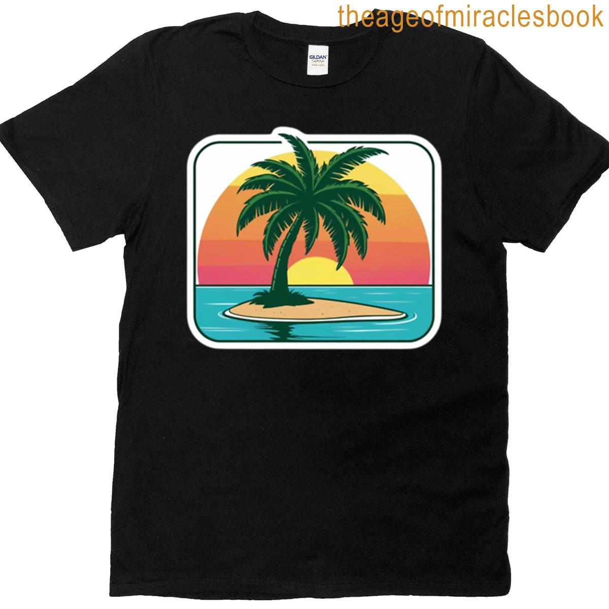Palm Tree With Sunset T-shirt