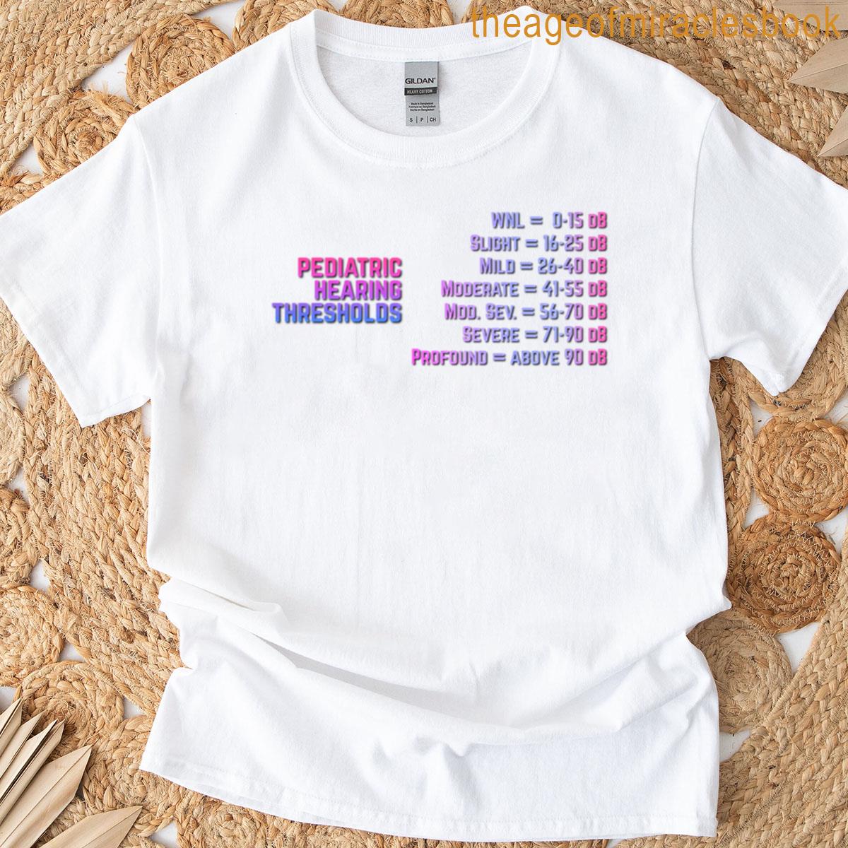 Pediatric Hearing Threshold Chart Oversized T-shirt