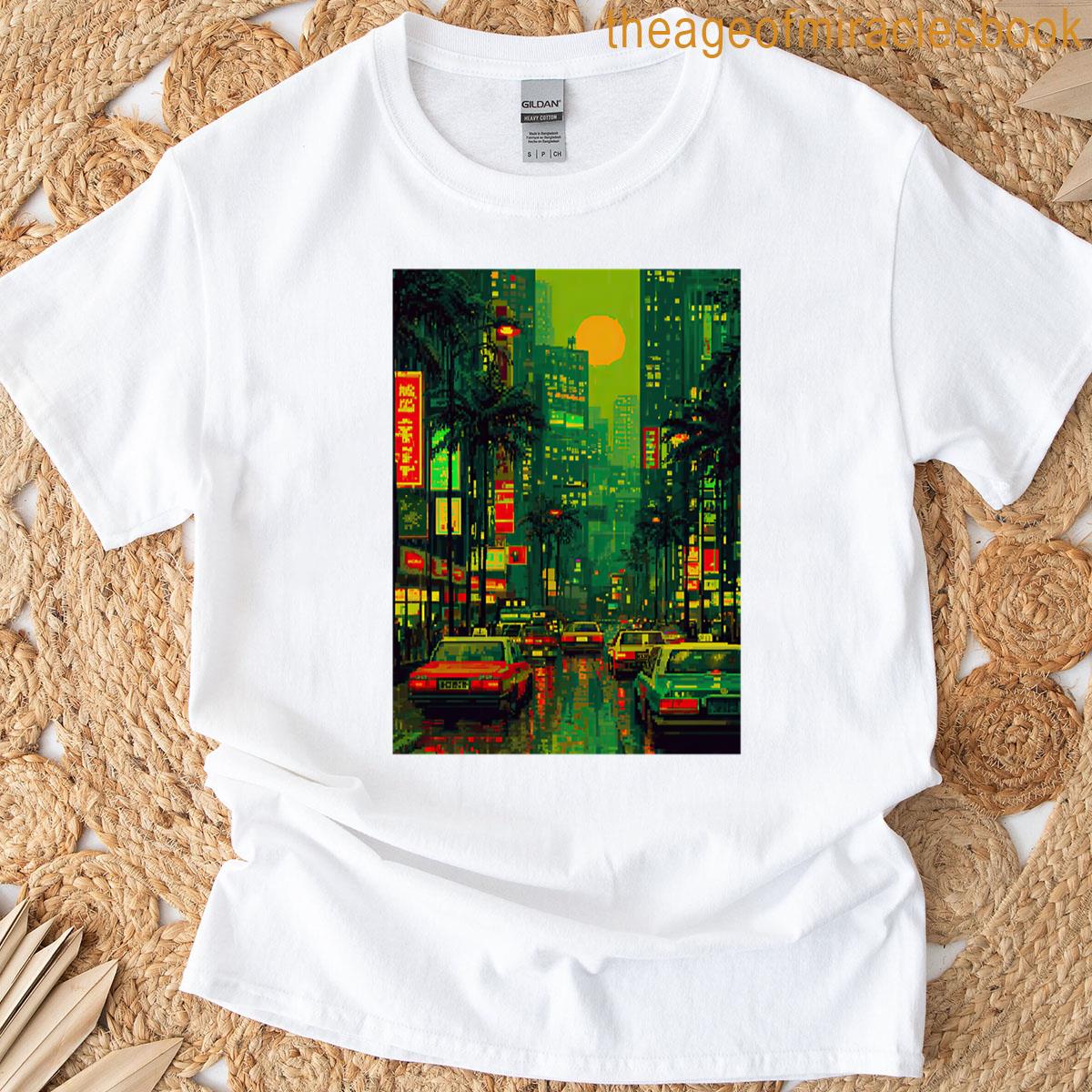Playful Pixel Forms Drenched In Seventies Sunshine T-shirt