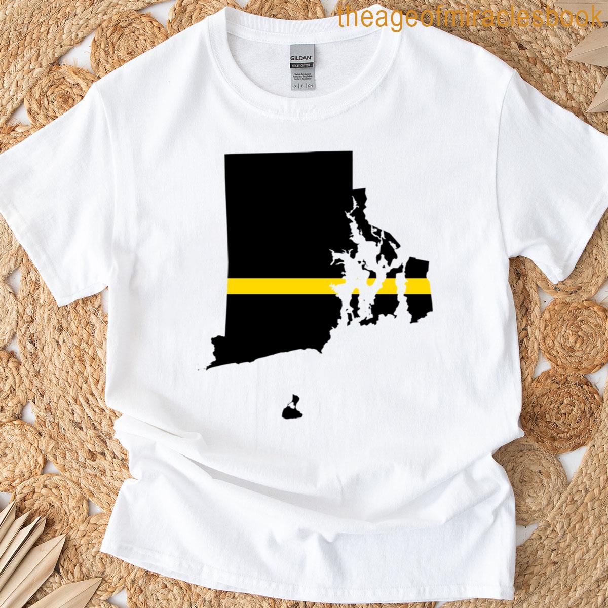Rhode Island Thin Gold Line T-shirt
