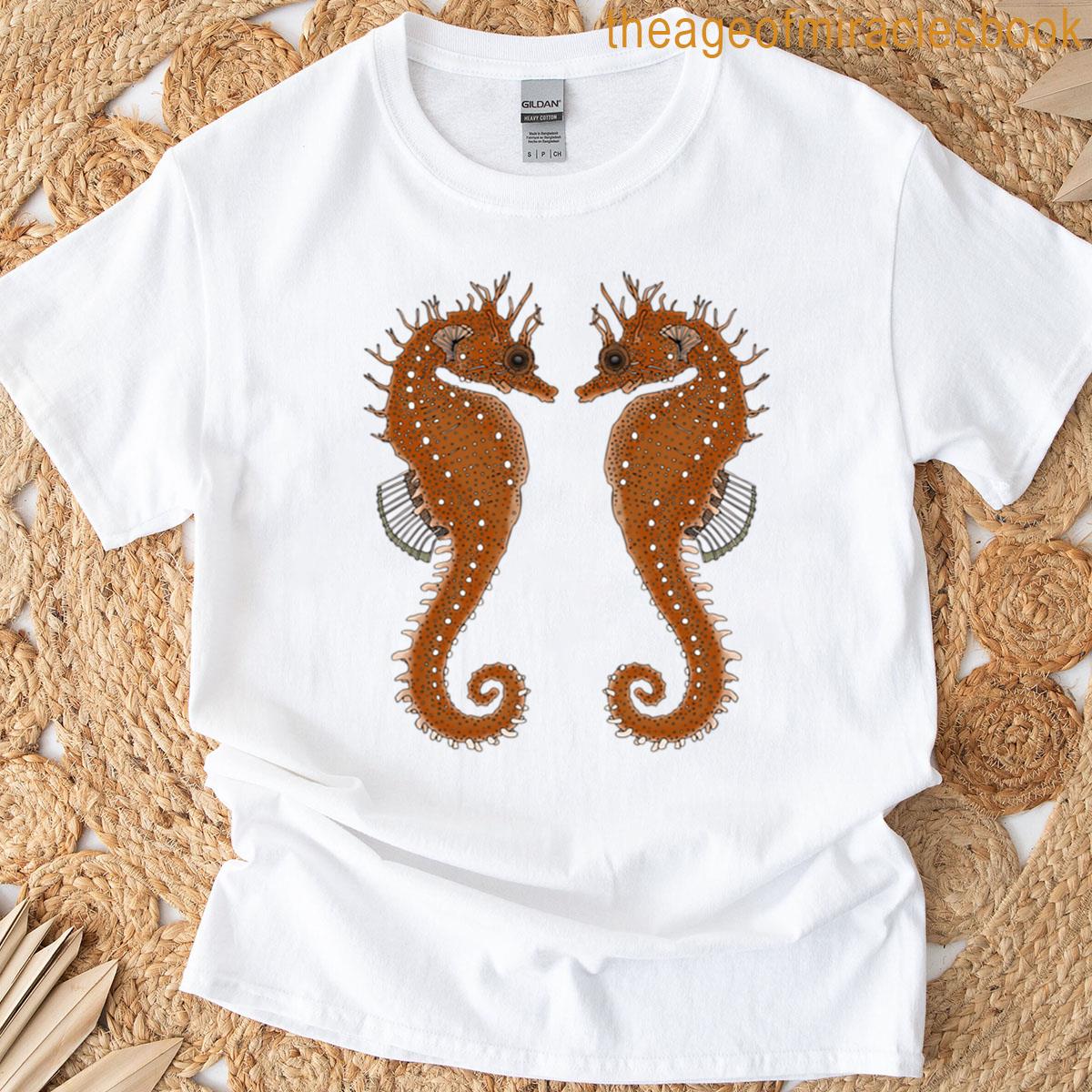 Seahorse Celadon Blue T-shirt