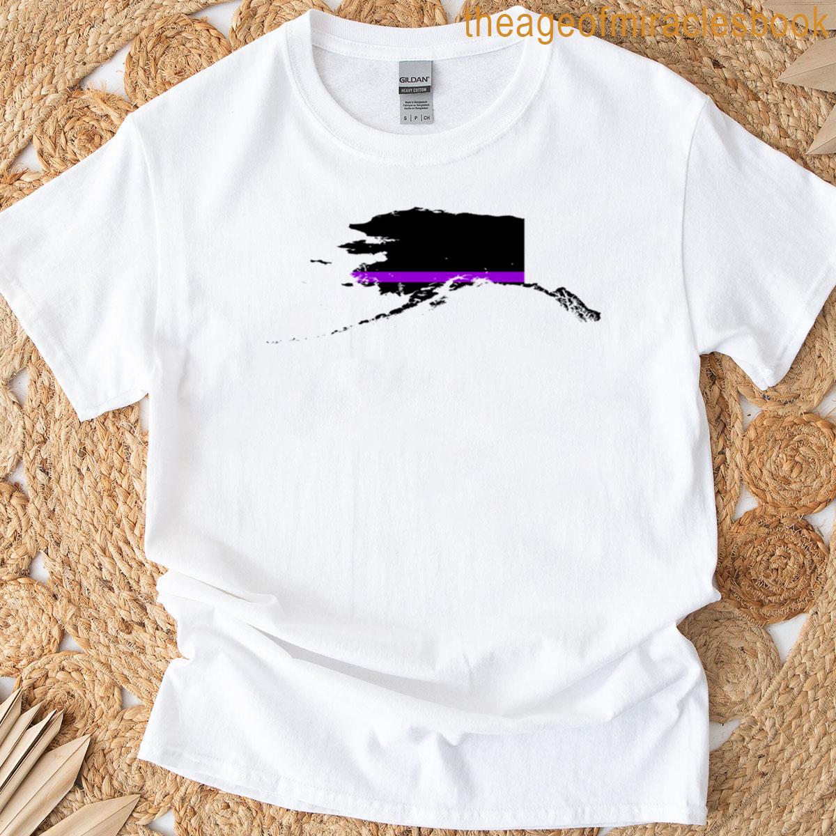 Alaska Thin Purple Line T-shirt