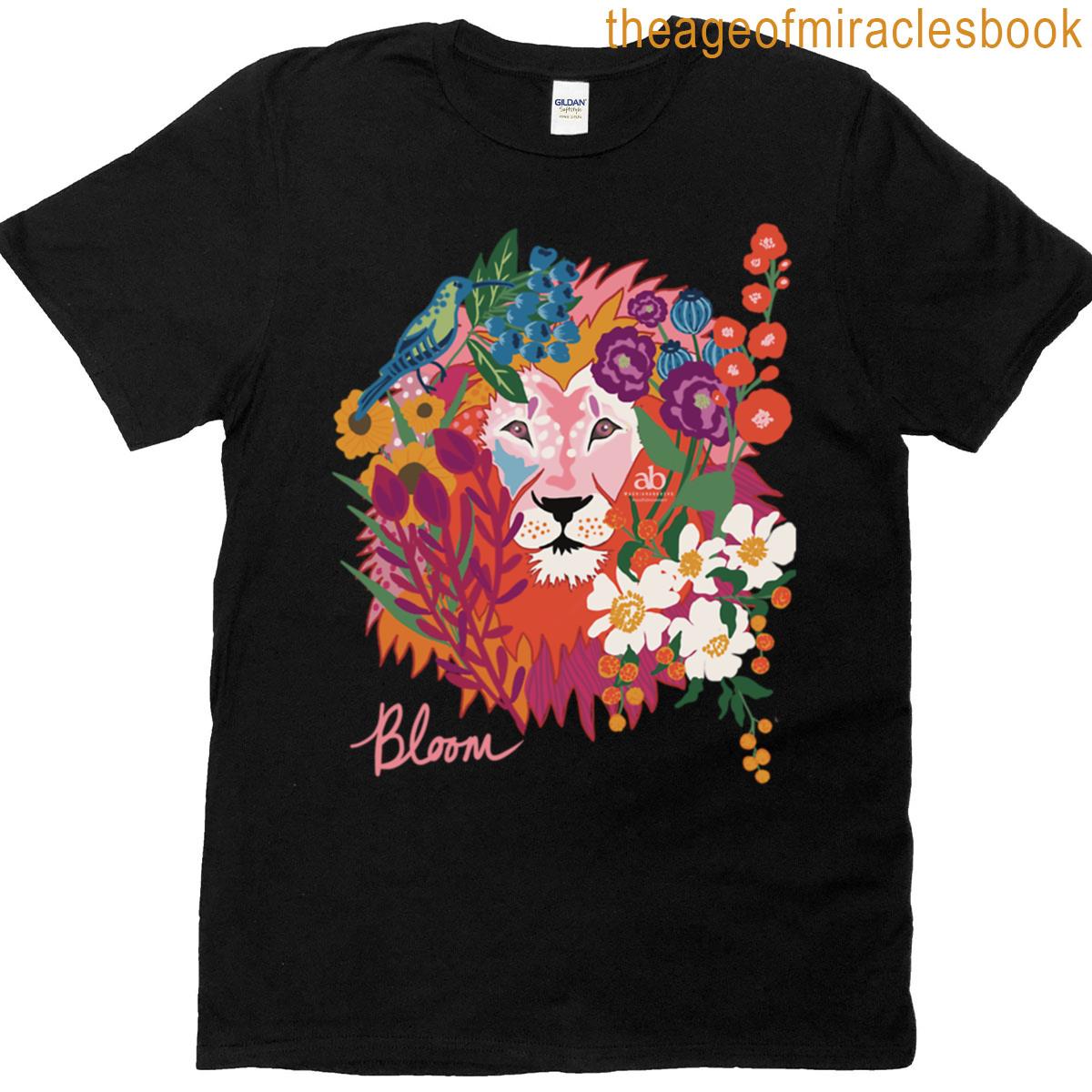 Blooming Lyon With Flowers T-shirt