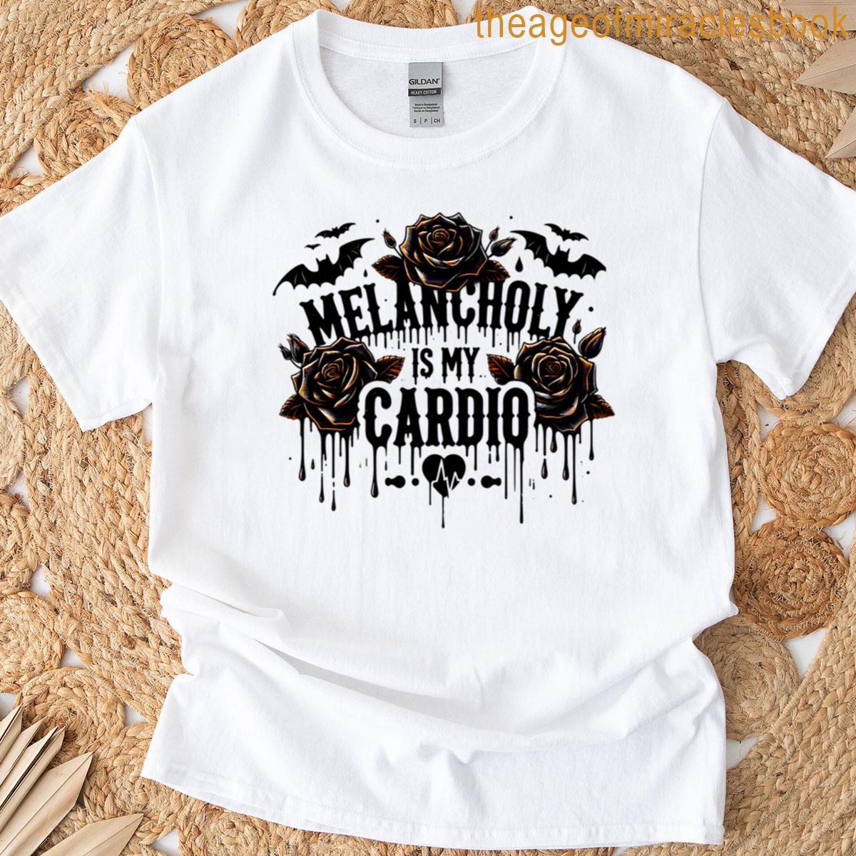 Dark Floral Drip Art For Soft-goth Romantics T-shirt