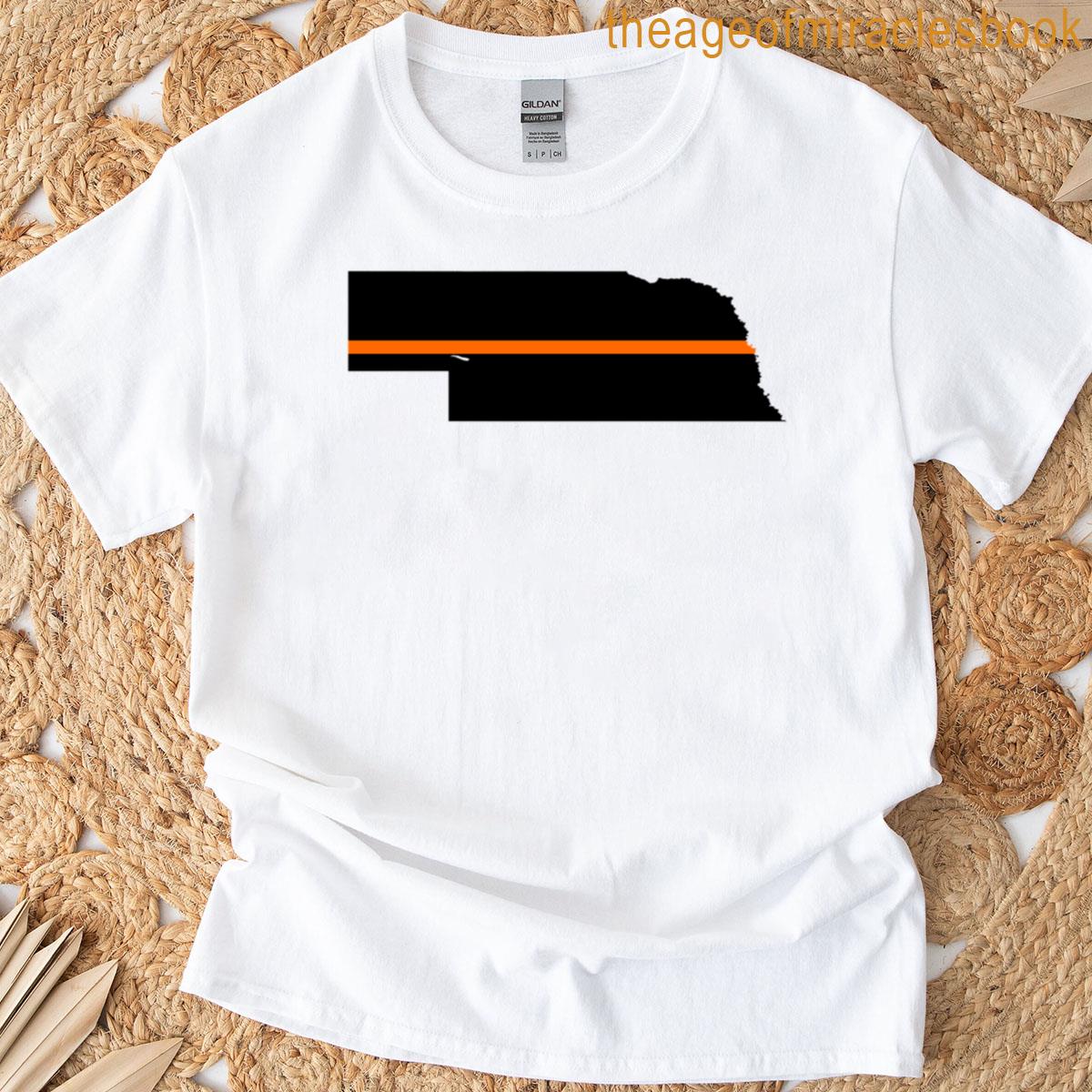 Nebraska Thin Orange Line T-shirt