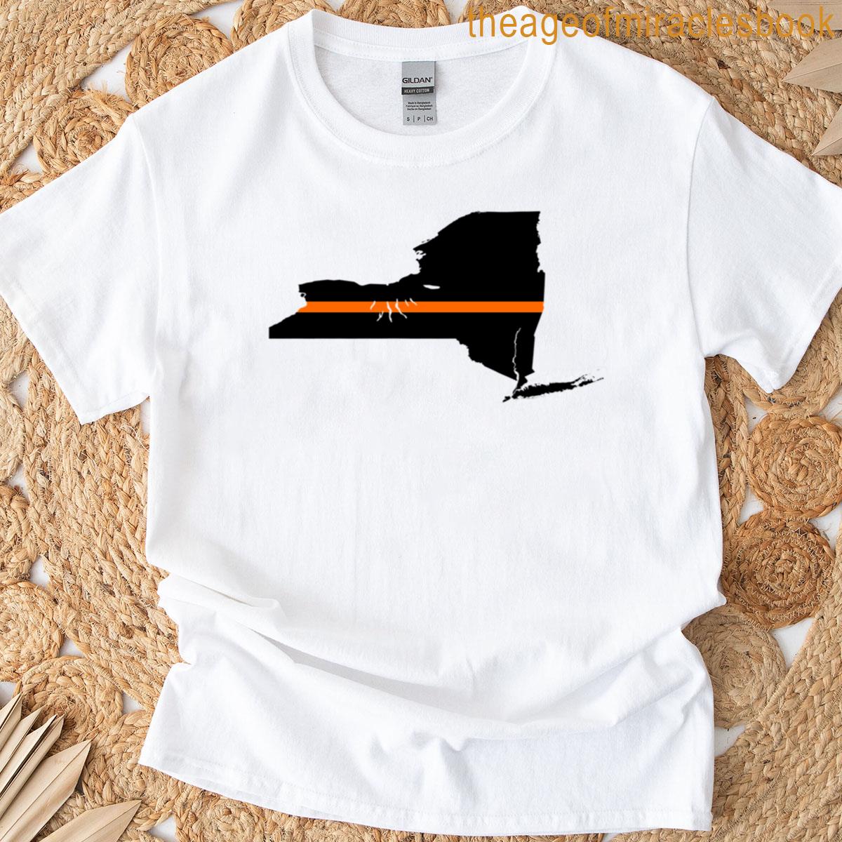 New York State Thin Orange Line T-shirt