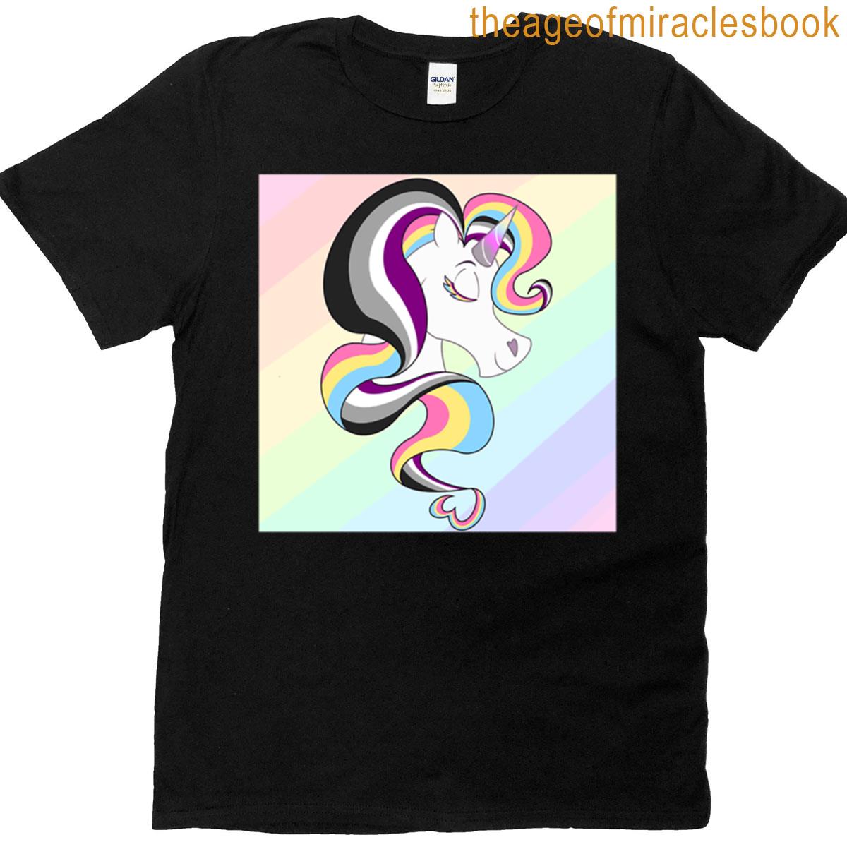 Panromantic Asexual Unicorn Oversized T-shirt
