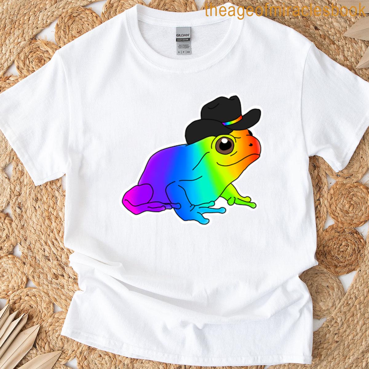 Rainbow Pride Cowboy Frog T-shirt