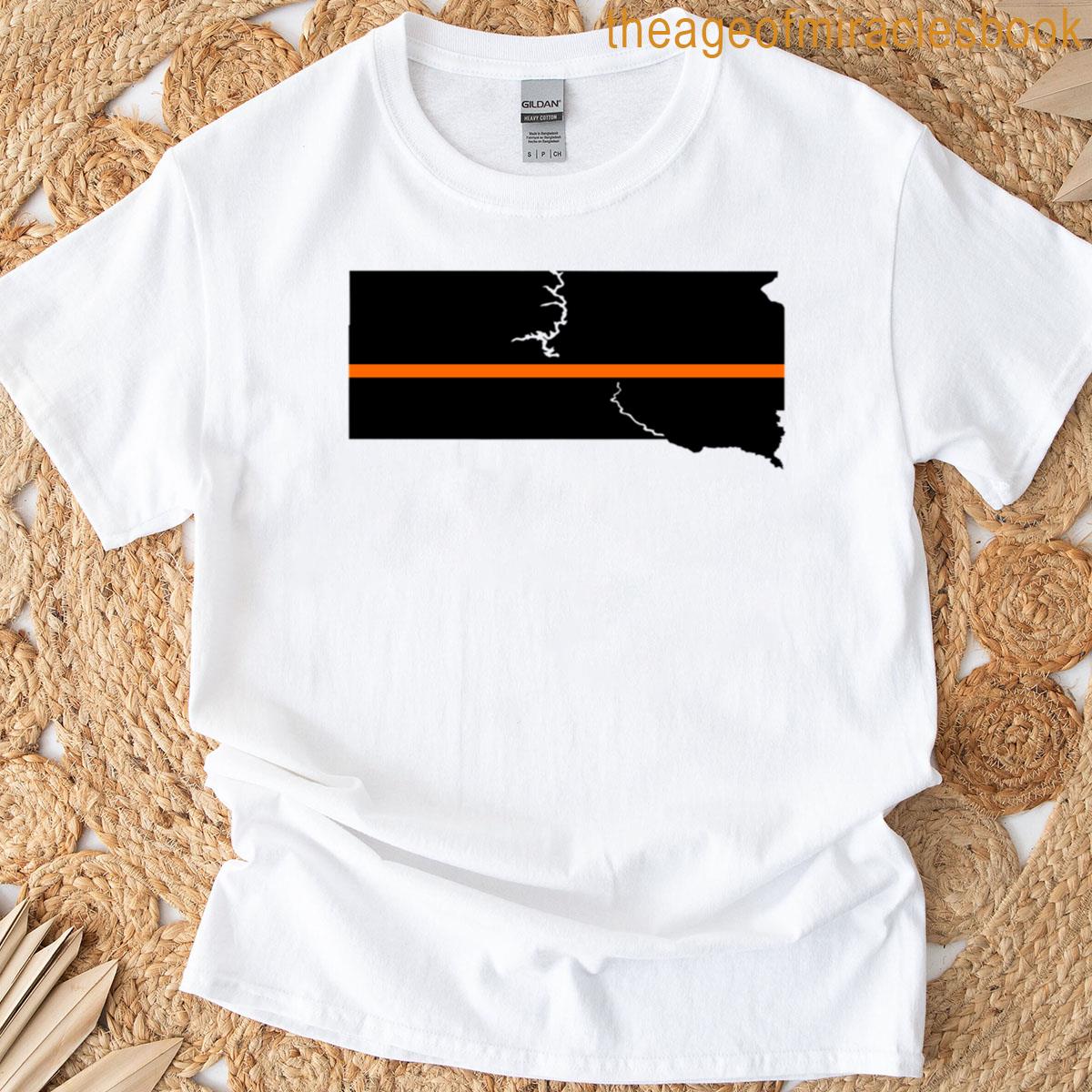 South Dakota Thin Orange Line T-shirt