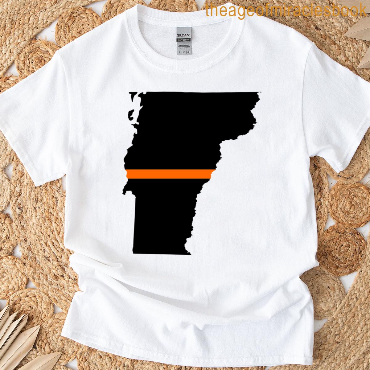 Vermont Thin Orange Line T-shirt