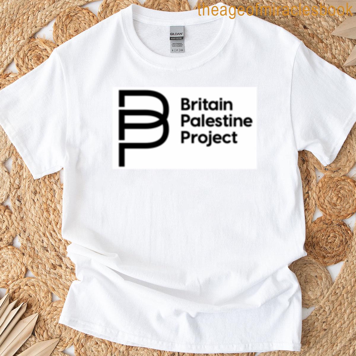 Britain Palestine Project Logo Black T-shirt