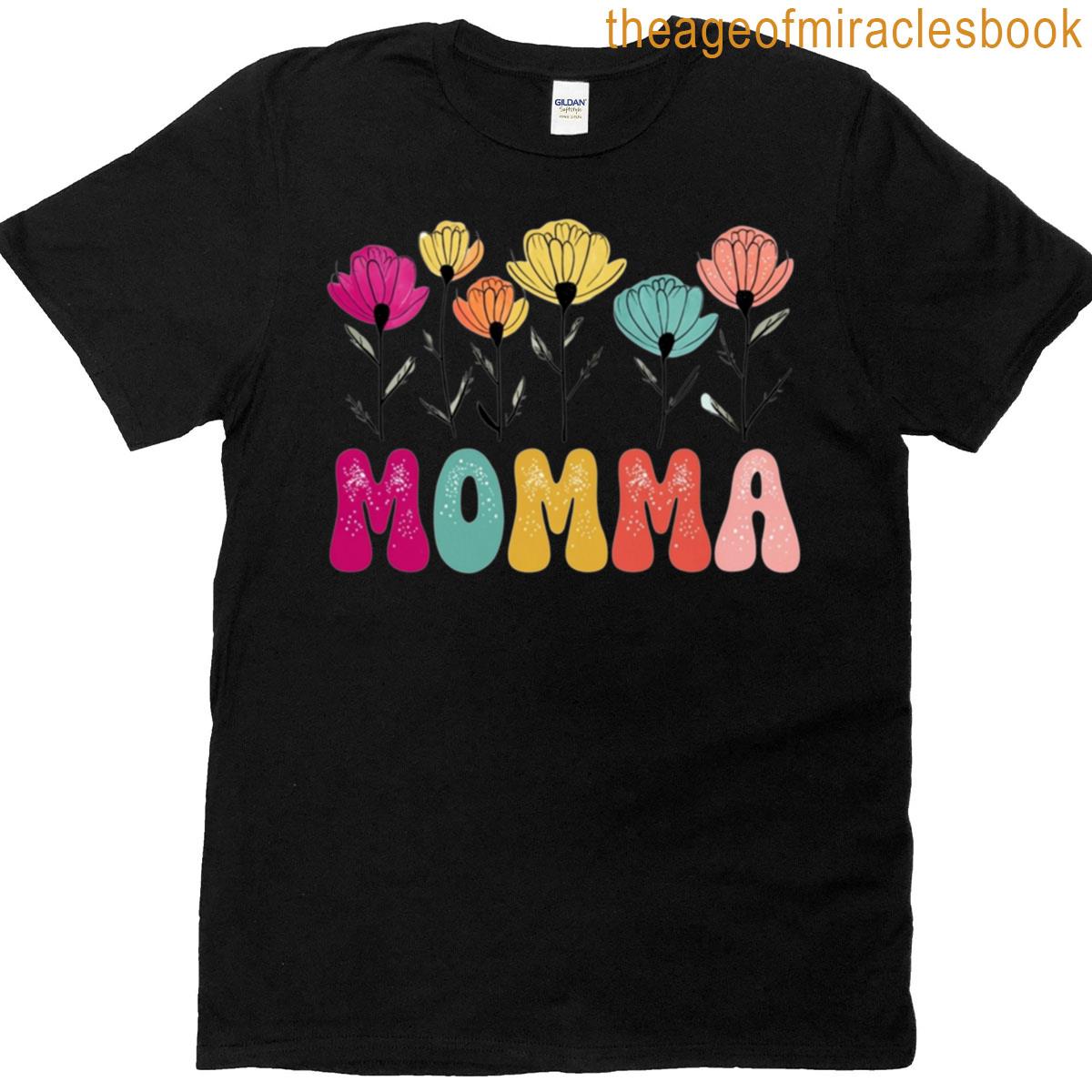 Colorful Floral Momma T-shirt