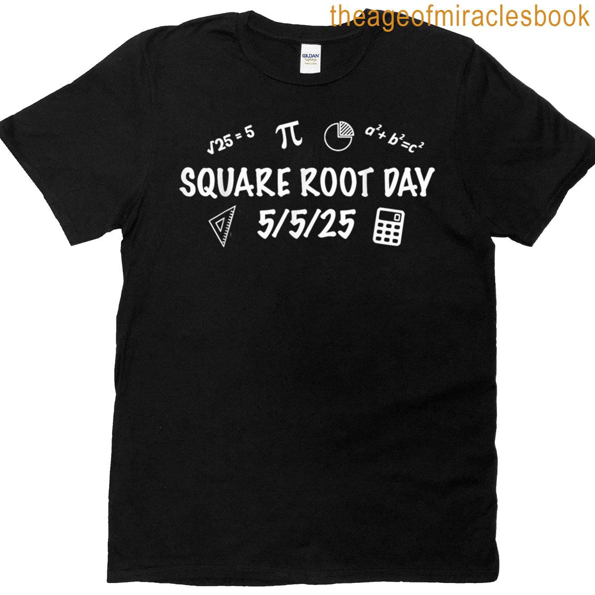 Square Root Day 5525 Funny Math Teacher T-shirt