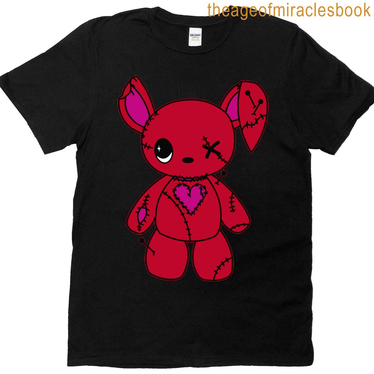 Stitched Plushy Bunny – Red Oversized T-shirt