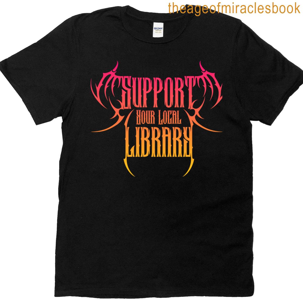 Support Your Local Library Oversized T-shirt