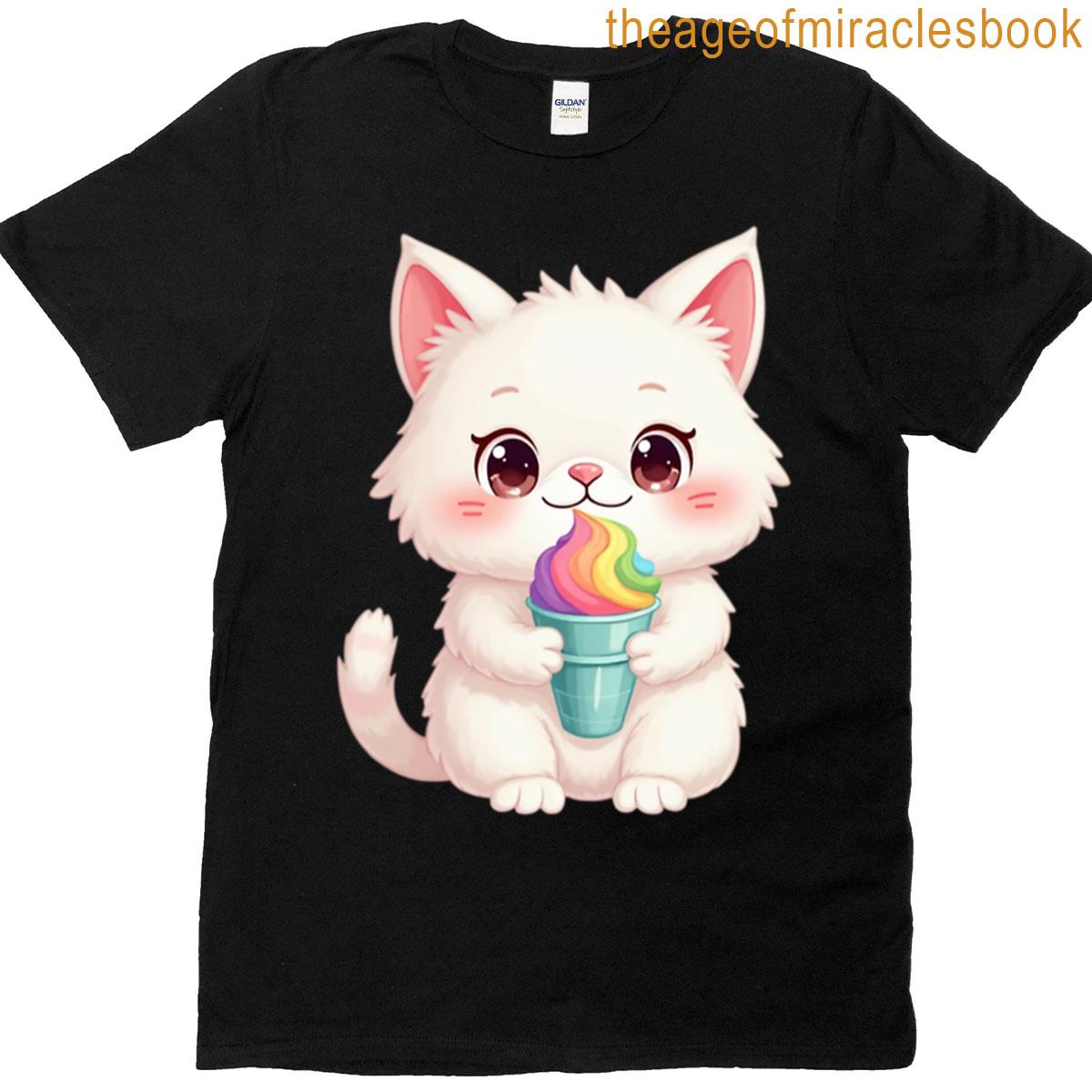 Cat And Ice Cream T-shirt