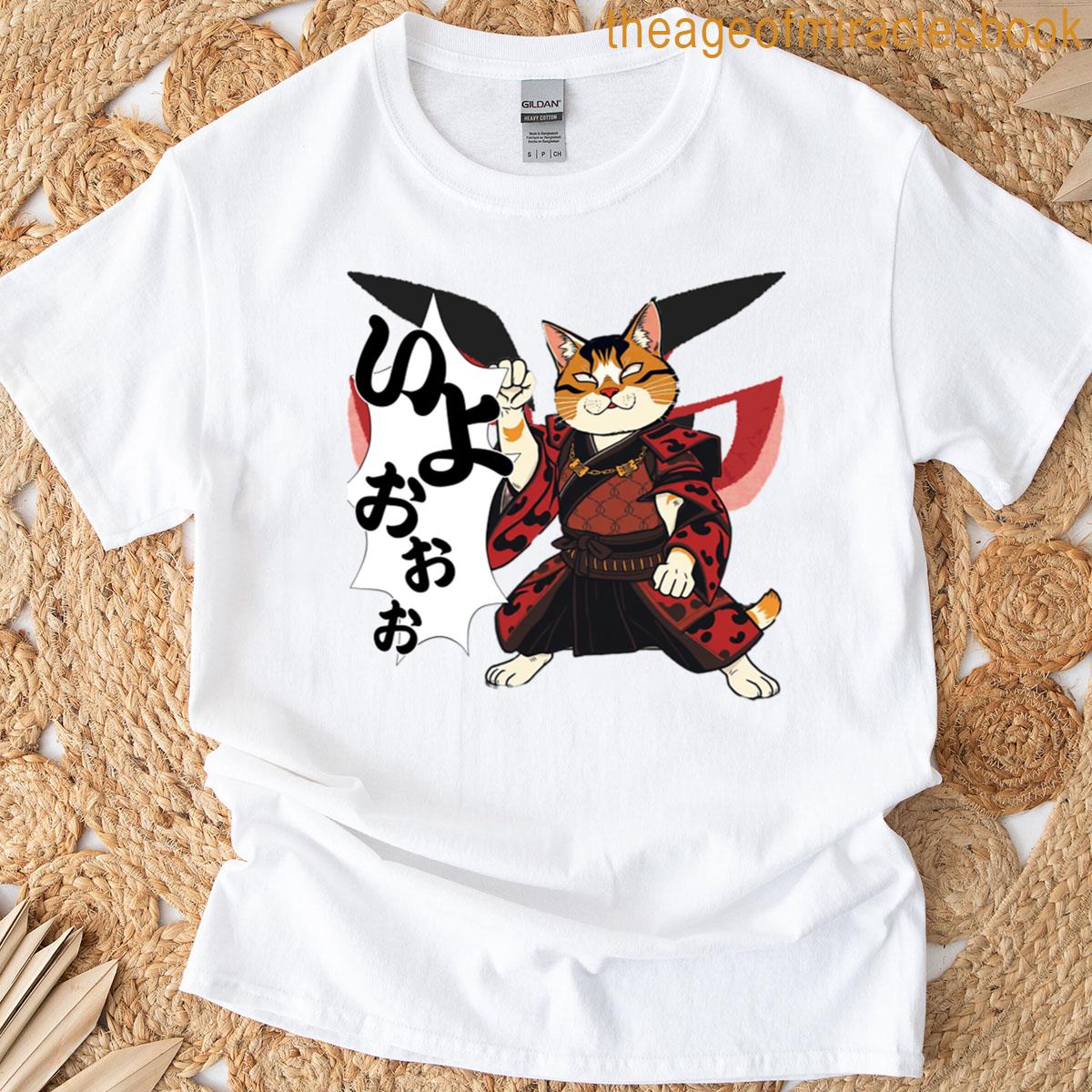 Kabuki Cat Fierce Mie Pose T-shirt