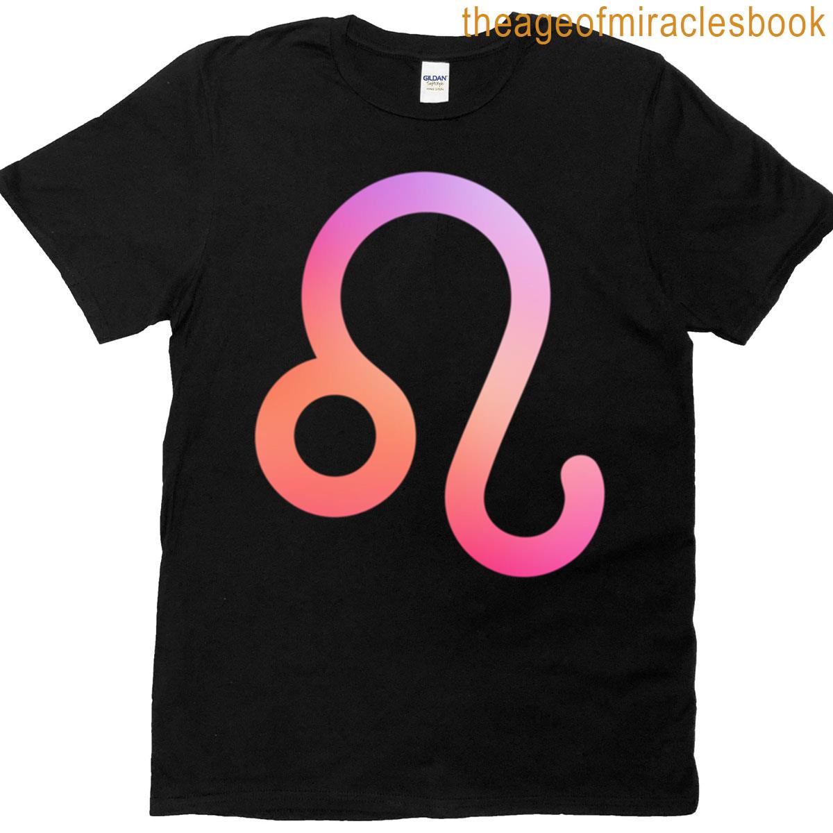 Leo Symbol Pink Gradient T-shirt