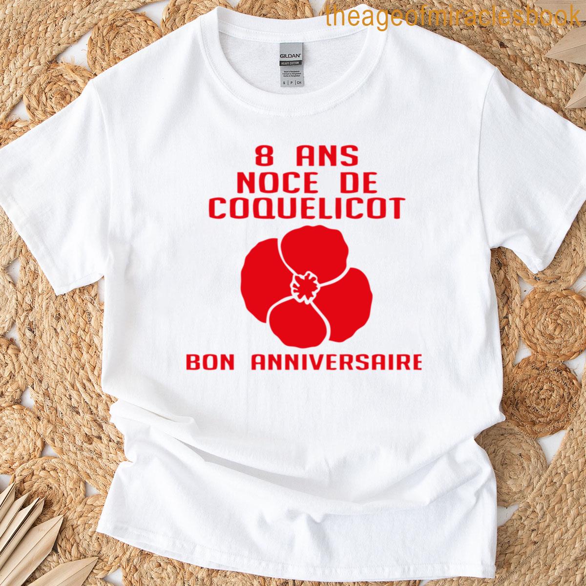 8 Years Poppy Wedding T-shirt