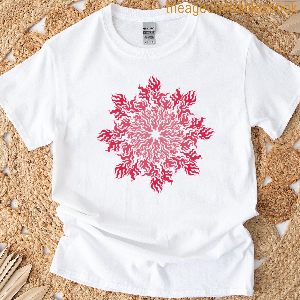 Fire Mandala In Reddish Tones T-shirt