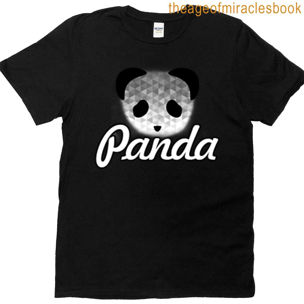 Geometric Panda Drawing T-shirt