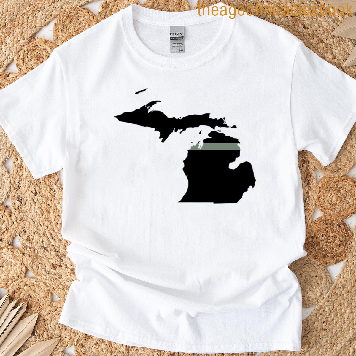 Michigan Thin Silver Line T-shirt