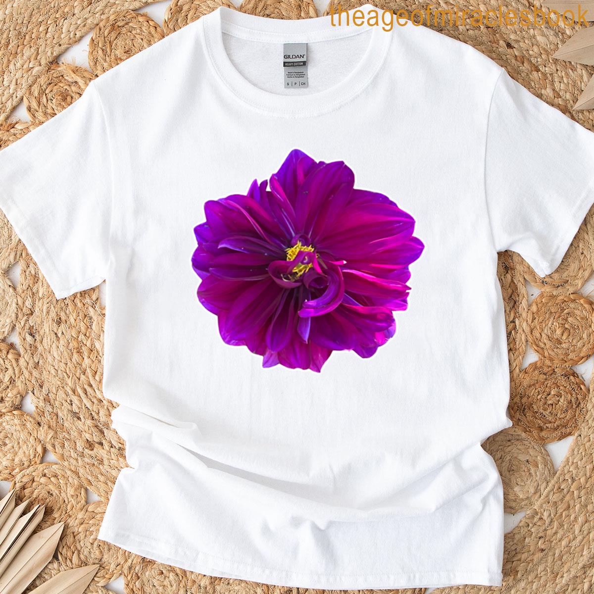 Purple Thomas Edison Dahlia Oversized T-shirt