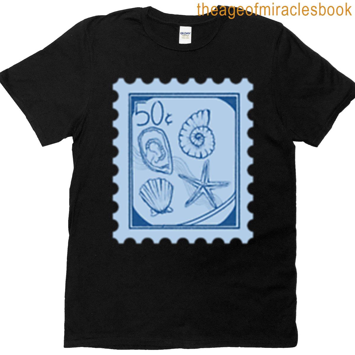 Sea Creature Vintage Ocean Post Stamp T-shirt
