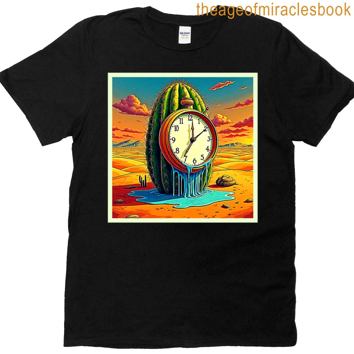 Surreal Desert Clock Art T-shirt