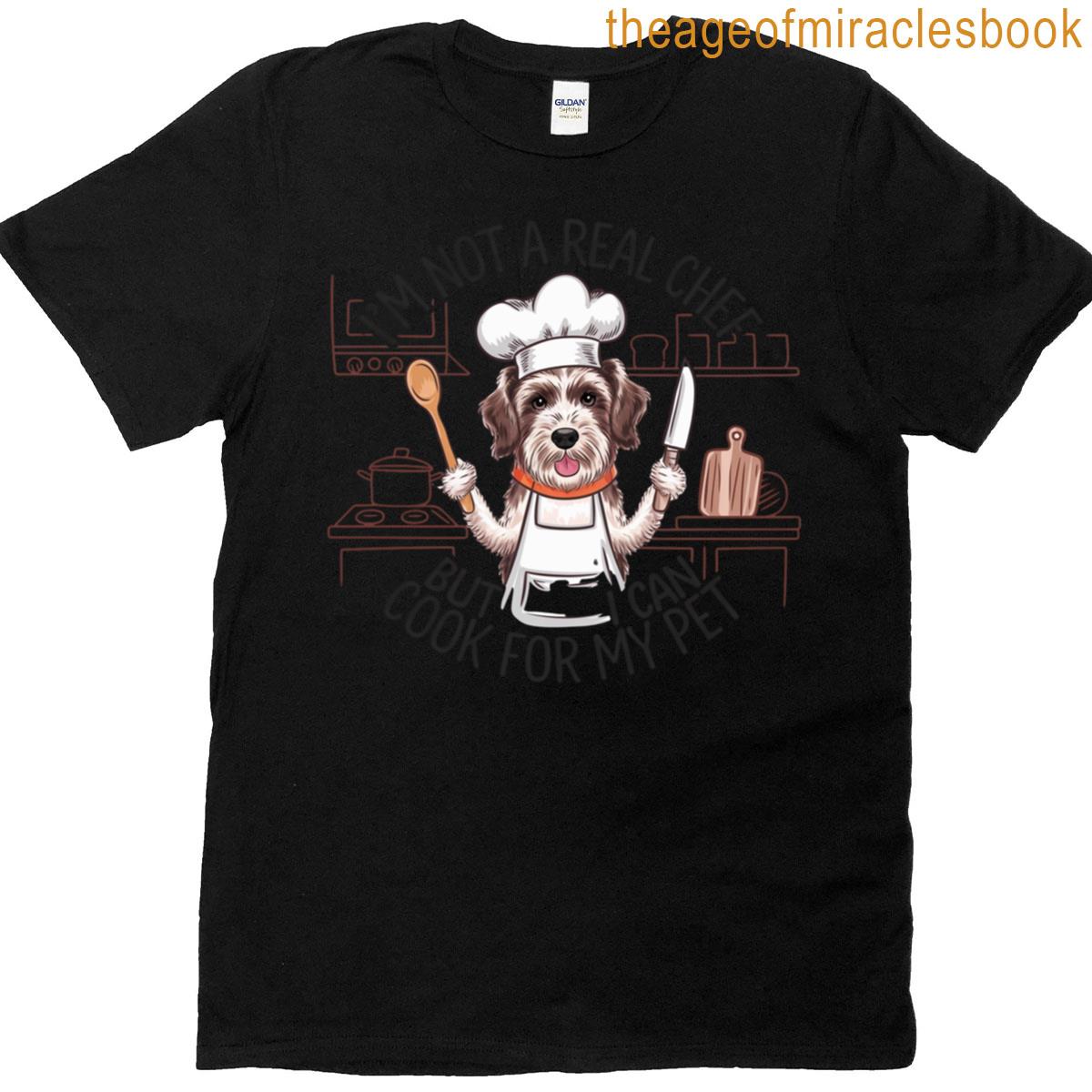 Not A Real Chef Dog Design Oversized T-shirt