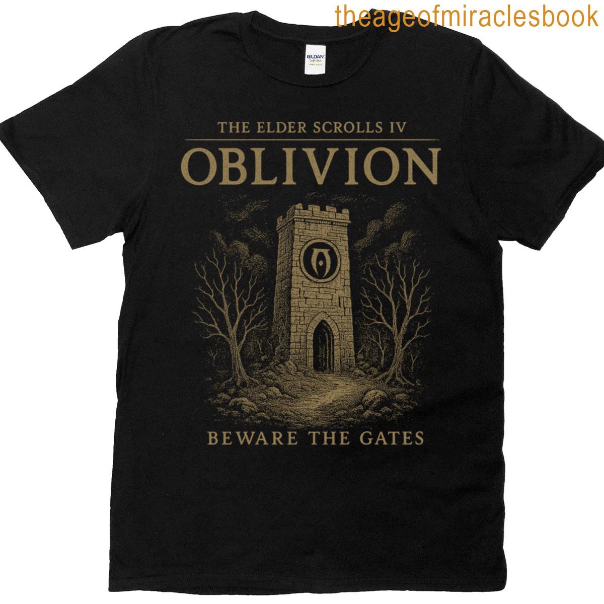 Oblivion Beware The Gates Tower T-shirt
