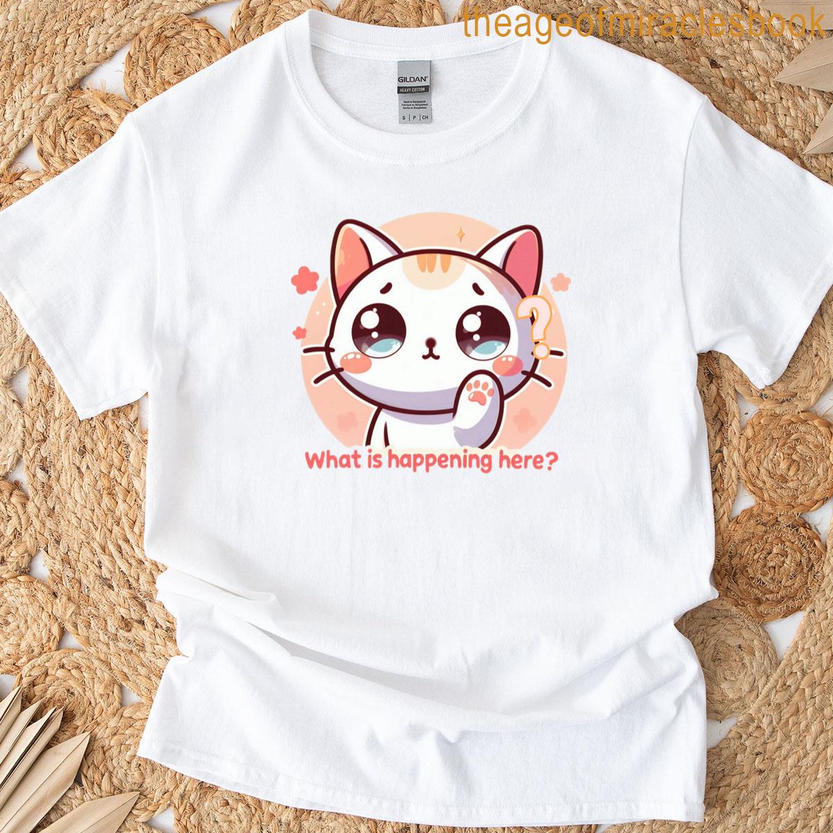 Whats Going On Here Confused Cat Meme T-shirt
