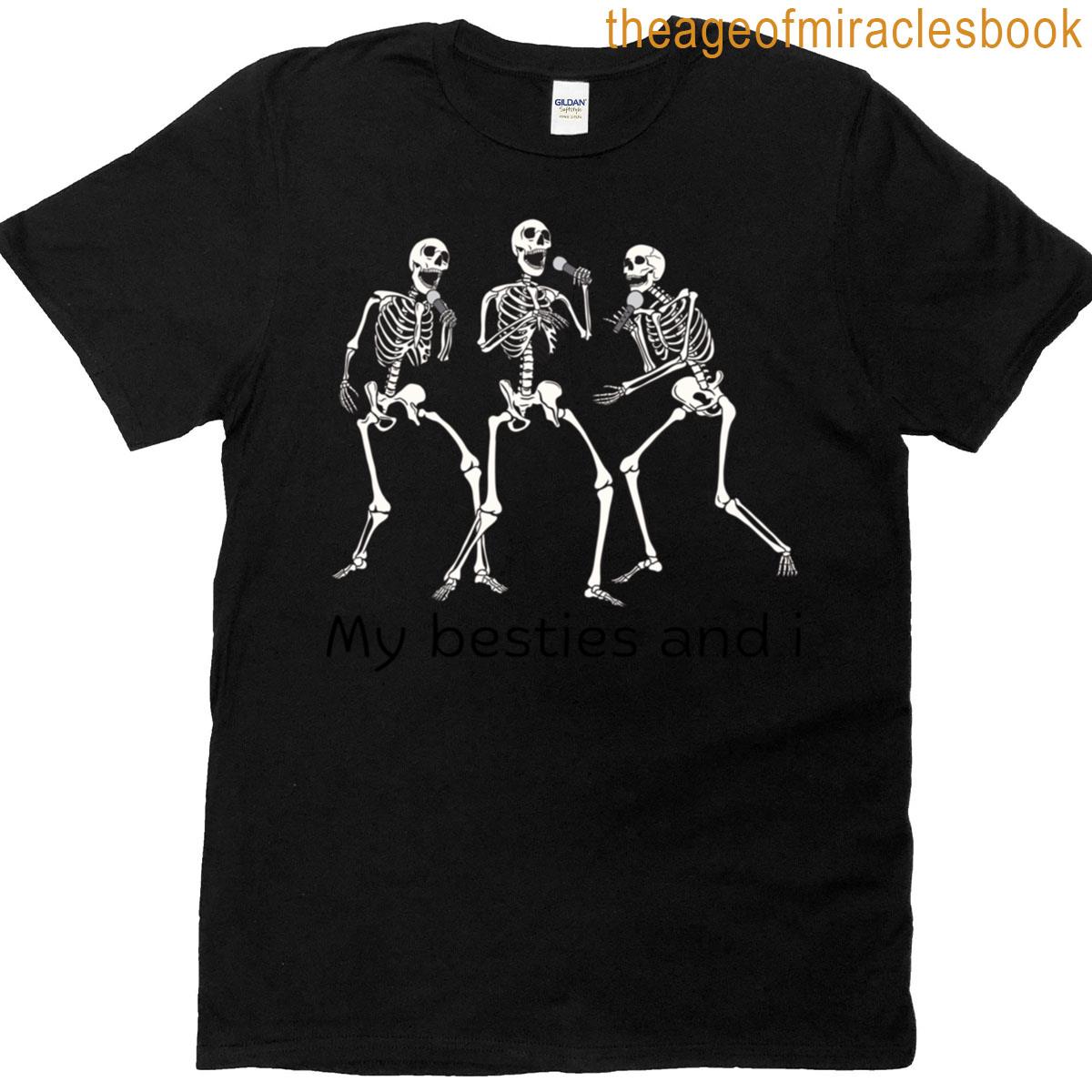 Funny Spooky Friends Spooky Skeleton Oversized T-shirt